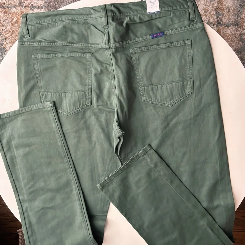 UNTUCKit Men’s Straight Fit 5-Pocket Pima Cotton Chino Pant 35x34 Green New